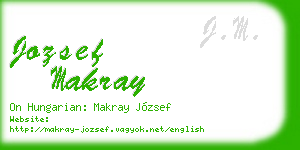 jozsef makray business card